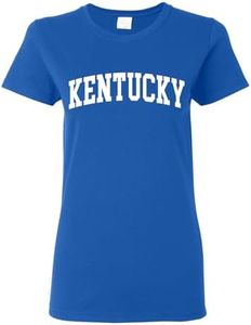State of Kentucky Style White Fashion Womens Graphic T-Shirt, Royal, 3X-Large