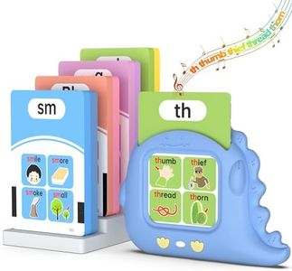 Phonics Talking Flash Cards for Toddlers 2-8, Digraphs CVC Blends Long Vowel Sounds Spelling Reading, Autism Toys, Montessori Toys with 252 Words, Preschool Kindergarten Language Learning Toys