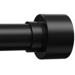 CALCHELE Drapery Rods - 1 Inch Heavy Duty Black Curtain Rod 72-144 Inch - Adjustable Long Curtain Rods for Sliding Glass Door, Outdoor Patio, Living Room