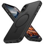 ROUMAYMAY for iPhone Xs Max Case, Magnetic [Compatible with MagSafe] Military Grade Protective Slim Translucent Matte Skin Smooth Phone Case for iPhone Xs Max Cover, Black