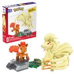 MEGA Pokemon Action Figure Building Toys, Vulpix Evolution Set with 145 Pieces and Ninetales, 2 Poseable Characters, Toy Idea for Kids