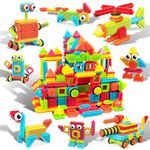 Picasso Toys PTB240 240pcs Hedgehog Shape 3D STEM Building Blocks Tiles Set Construction Learning Toy Stacking Educational Block, Creativity beyond Imagination, Inspirational, Recreational,Educational