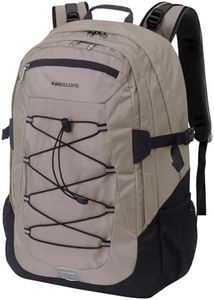KINGSLONG Laptop Backpack 25L, Durable Daypack for Commute Hiking, Brown