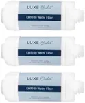 LUXE Bidet 4-in-1 Filtration Water Filter (3-Pack), with PP Cotton, Ion Filtration, and Calcium Salts for Chlorine Removal, with 1/2” Ends Designed to fit NEO Bidets