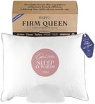 FluffCo. Down Alternative Standard/Queen Size Pillows | Luxury Hotel-Quality Cooling Pillow | Luxurious Breathable Microfiber Polyester Pillow | 300 Thread Count (Standard/Queen Size Firm - Pack of 1)