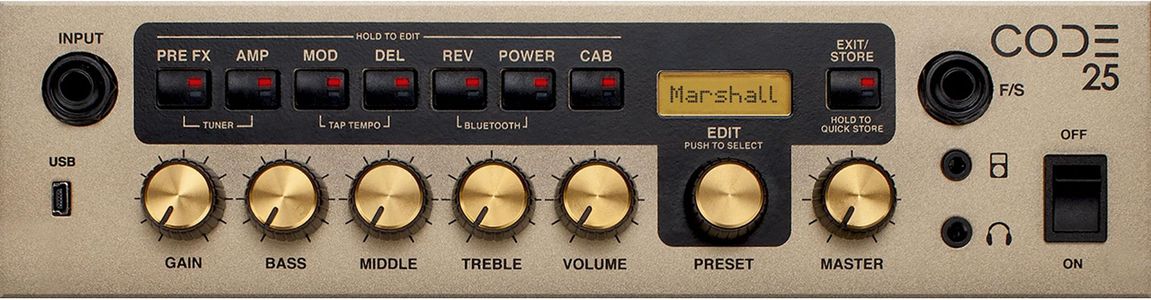 Marshall Code 25 Guitar Amp – Black, Digital Modeling Amplifier