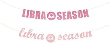 Libra Season banner - Libra, Horoscope Zodiac, Libra Birthday Decoration, Star Sign party Hanging letter sign (Customizable)