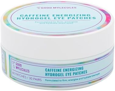 Good Molecules Caffeine Energizing Hydrogel Eye Patches - Eye Mask with Hyaluronic Acid Hydrate and Reduce Puffiness - Pack of 30, Skincare for Face