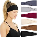 Huachi Women's Headbands Workout Yoga Exercise Headbands for Women's Hair Sweat Wicking Non Slip Hair Bands Summer Hair Accessories