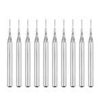 uxcell 10Pcs 0.6mm Carbide End Mill Engraving Milling Cutter CNC Router Bits for PCB Machine, 1/8" Shank