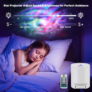 CAIYUE Star Galaxy Projector – LED Night Light for Bedroom
