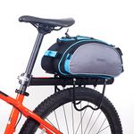 ROSWHEEL Cycling Bicycle Bike Rack Bag Blue Seat Cargo Bag Rear Pack Trunk Pannier Handbag Back Frame Pannier Backseat Bag Outdoor