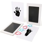 Scotamalone Baby Inkless Handprint Footprint Ink Pads Small Pet Paw Print Ink Kits 2 Packs Medium Size Black