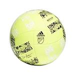 adidas Unisex-Adult MLS Club Soccer Ball, Solar Yellow/Black, 3