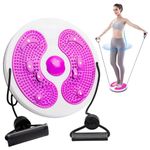 CHANCCI Waist Twisting Disc,Waist Whisper with Handles,Waist Sculptor Machine Twister for Home Exercise Workout,Waist Trainer Twisting Disc Board for Women Massage Foot Sole