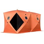 Happybuy 8 Person Ice Fishing Shelter Tent 300d Oxford Fabric Portable Ice Shelter Strong Waterproof Ice Fish Shelter for Outdoor Fishing Ice Fishing Tent