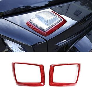 taruisixt Fit for Mercedes Benz G Class W464 G500 2019 to 2025 Real Carbon Fiber Car Front Turn Signal Decorative Frame Protective Cover Decoration Car Interior Accessories (Carbon Fiber Red)