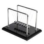 CERROPI Newton Cradle Balance Balls, Newton Pendulum with 7 Balls, Classic Newton Swing Ball, Science Physics Gadget | Desk Toys & Accessories, 50+ Sec Swingtime