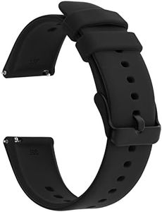 TIESOME Correas de Reloj de Repuesto de Silicona, 20 mm 22 mm Correa de Reloj con Correas de Repuesto de Liberación Rápida Accesorios de Reloj Correas (22mm, Black)