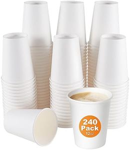 WUHUIXOZ 240 Pack 12oz Disposable Paper Cups, Paper Coffee Cups,Hot/Cold Beverage Drinking Cups