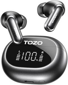 TOZO NC20 Active Noise Cancelling Wireless Earbuds, LDAC Hi-Res Sound Bluetooth Headphones, 6 Mics AI Call Ear Buds 80H Playtime, Dual Pairing, 32 EQ via App, IPX8 Waterproof, Wireless Charging Case