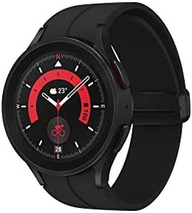 Samsung Galaxy Watch5 Pro Montre connectée Intelligente, suivi de la santé, montre sport, batterie longue durée, 4G, 45mm, Noir, Extension garantie 1 an [Exclu Amazon] – Version FR