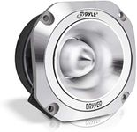 Pyle 1.5” Audio Car Tweeter Speaker-Aluminum Die-Cast Frame,500 Watt Peak,2 kHz-25 kHz Frequency Response,4 Ohm,Heavy Duty 30 oz. Magnet Structure-Pyle PDBT31 SILVER