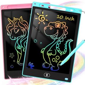 KTEBO 2 Pack 10 Inch LCD Writing Tablet for Kids - Preschool Drawing Tablet Toys & Toddler Travel Essential Toys, Christmas Stocking Stuffers for Kids