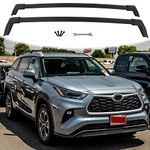 Cross Bars Fit for Toyota Highlander XLE & XSE Limited & Platinum & XSE 2020 2021 2022 2023 2024 2025 Roof Rack Black Cargo Baggage Luggage (Models with Factory Roof Rails)