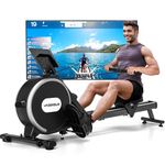 Rowing Machine, DMASUN Upgrade Magnetic Rowing Machines for Home Gym with 16 Levels Quiet Resistance - 350LB Capacity Rower Machine with App Compatible & Comfortable Seat