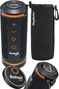 Bushnell Wingman GPS Golf Speaker Bundle - Music & Audible Distances Bluetooth Speaker for Golf Cart - Score Tracking, 3D Flyovers & 36,000+ Courses - Includes PlayBetter Protective Neoprene Pouch