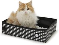 Necoichi Portable Stress Free Cage Carrier and Litter Box, Indoor & Outdoor, Travel (Black, Litter Box)