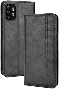 Ranyi for Consumer Cellular ZMax 11 Case, Magnetic Flip Wallet Case with Credit Card Holder Slots Kickstand Flip Folio Leather Magnetic Wallet Case for Consumer Cellular ZTE ZMax 11 Z6251 -Black