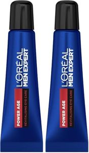 L'Oreal Paris Men Expert Power Age, Anti-Ageing Revitalising Eye Cream, with Hyaluronic Acid, 15m (Pack of 2)