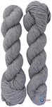 WOA Fashions Pastel Color Acrylic Hand Knitting Yarn (Light Grey Mixture) (Hanks-150gram)