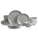 Stone Lain Lauren Stoneware Dinnerware Set, 16-Piece Service for 4, Green