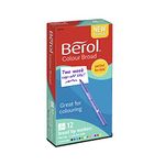 Berol Felt Tip Colouring Pens | Broad Point (1.2mm) | Assorted Colours with Washable Ink | 12 Markers