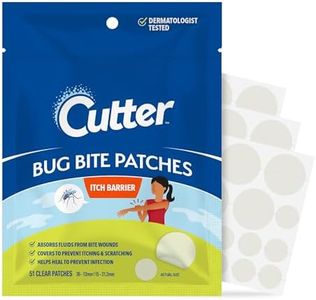 Cutter Bug Bite Patches Itch Relief Hydrocolloid Patches for Kids & Adults, Absorbs Fluids, Helps Heal, Prevents Scratching, Mosquito Itch Relief, Hydrocortisone & Suction Tool Alternative, 51 Count