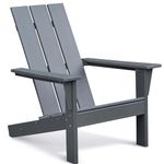 ATR ARTTOREAL HDEP Outdoor Adirondack Chair, Weather Resistant Fire Pit Chairs Plastic Outdoor Chairs for Porch, Poolside, Patio Garden, Backyard, Lawn(Grey)