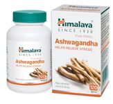 Himalaya Ashwagandha | 100% Pure Ashwagandha Root Extract | For Stress Relief | Rejuvenates Mind & Body | 120 Tablets