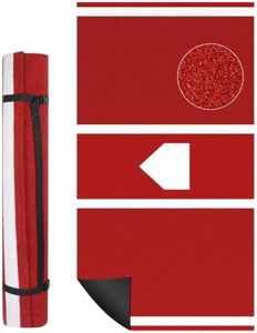 Domivans Batting Mat Baseball Hitting Mat - 9.8 ft ×4.8 ft Batting Cage Mat Design with Home Plate,Thickening Baseball and Anti Fade Turf Red