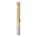 sourcing map End Mill CNC Router Bit 6mm Diameter 32mm Cutting 60mm Length Titanium Plated High Speed Steel Single Spiral Flute Upcut Milling Cutter for Acrylic PVC MDF Hardwood