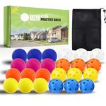 FINGER TEN Golf Balls Foam Plastic Practice Soft Training Coloured 24 Pack with Gift Box,Golf Balls Exercise High Density Lightweight Indoor Outdoor for Men Women Garden Home