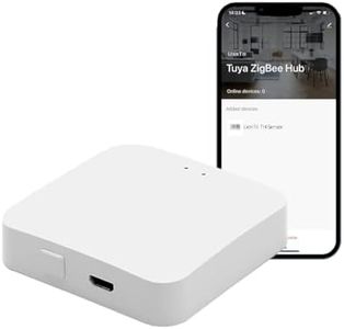 UanTii Tuya ZigBee Hub Tuya Zigbee 3.0 Wired Gateway Bridge for App and Voice Control, Tuya Smart Home Hub, Compatible with Alexa Google,Works with Home Assistant (Wireless Hub)