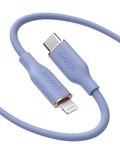 Anker Powerline Iii Flow, Mfi Certified Silicone Usb C To Lightning Cable For Charging Adapter, Iphone 13 13 Pro 12 11 X Xs Xr 8 Plus Supports Power Delivery (Charger Not Included, Purple, 6Ft)