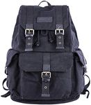 Gootium 21101BLK Specially High Density Thick Canvas Backpack Rucksack,Black
