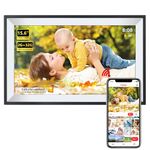 Frameo Digital Photo Frame, 15.6" Large Smart WiFi Digital Picture Frame, 1920x1080 HD IPS Touch Screen, 32GB, Electronic Slideshow, Load from Phone App, Auto-Rotate, for Grandparents & Mothers Day