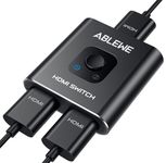 ABLEWE HDMI Switch 4k HDMI Splitter, Aluminum Bidirectional HDMI Switcher,HDMI Switch Splitter 1 in 2 Out or 2 in 1 Out, Manual HDMI Hub Supports to 4K 3D 1080P for HDTV Blu-Ray-Player Fire Stick Xbox