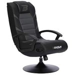 BraZen Pride 2.1 Esports Sound Speaker Gaming Chair for Kids Teenagers Boys Girls with Foldable Rocker Seat Bluetooth Speaker and Pedestal Base - Grey Compatible all audio devices