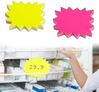 100 Pezzi Vendita al Dettaglio Etichette, Segni Fluorescenti Carta, Segnaprezzi, Cartellini Prezzi, Cartellino del Prezzo, Segni Fluorescenti Carta Etichette, per Bomboniere Negozio a Dettaglio